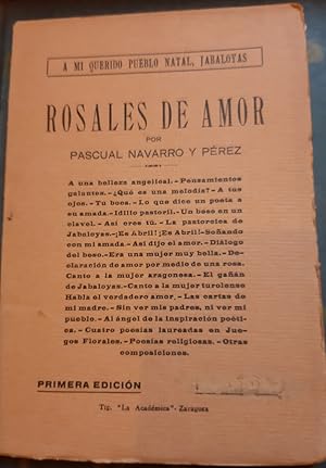 Seller image for ROSALES DE AMOR- A mi querido pueblo natal Jabaloyas for sale by Librera Pramo