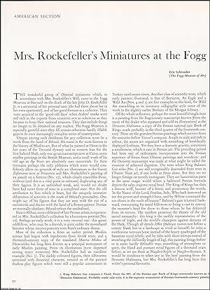 Seller image for Mrs Rockerfeller's Oriental Miniatures at the Fogg Museum of Art at Harvard. An original article from The Connoisseur, 1961. for sale by Cosmo Books
