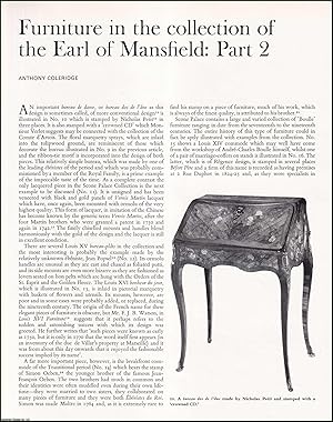 Imagen del vendedor de Furniture in the Collection of the Earl of Mansfield: Part 2. An original article from The Connoisseur, 1966. a la venta por Cosmo Books