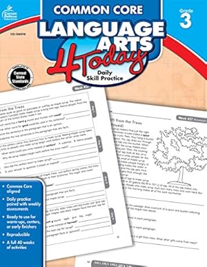 Seller image for Common Core Language Arts 4 Today, Grade 3 (Common Core 4 Today) (Volume 3) for sale by Reliant Bookstore