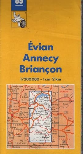 Bild des Verkufers fr Evian - Annecy - Briancon Michelin. Carte routiere et touristique, 89 zum Verkauf von Schrmann und Kiewning GbR