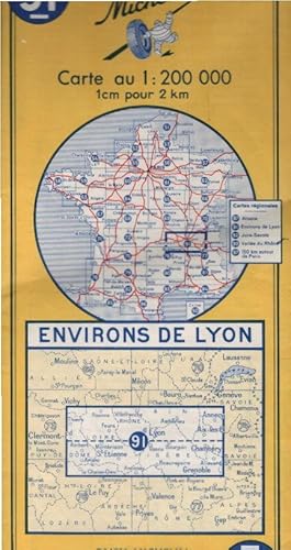 Bild des Verkufers fr Carte Michelin; 91 : Environs de Lyon zum Verkauf von Schrmann und Kiewning GbR