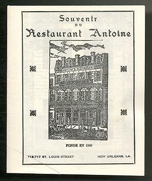 Bild des Verkufers fr Souvenir Du Restaurant Antoine zum Verkauf von Between the Covers-Rare Books, Inc. ABAA