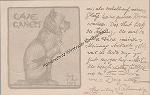 Original Autograph Karte Maximilian Liebenwein an Karl Stechele 19. Juli 1912 /// Autograph signi...