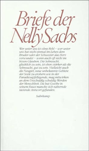 Seller image for Briefe der Nelly Sachs for sale by Studibuch
