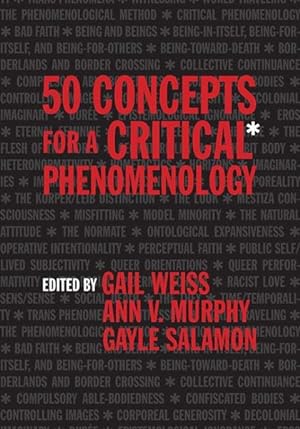 Bild des Verkufers fr 50 Concepts for a Critical Phenomenology zum Verkauf von GreatBookPrices