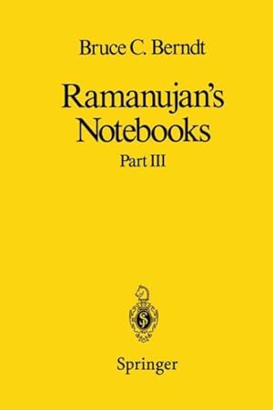 Seller image for Ramanujan's Notebooks : Part III for sale by GreatBookPrices