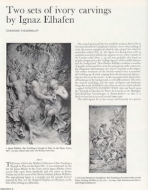Seller image for Two Sets of Ivory Carvings by Ignaz Elhafen. An original article from The Connoisseur, 1966. for sale by Cosmo Books