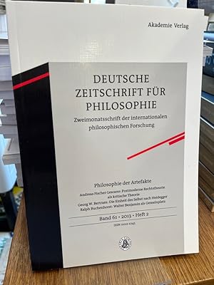 Seller image for Deutsche Zeitschrift fr Philosophie 2013 Band 61 Heft 2. Philosophie der Artefakte. Zweimonatsschrift der internationalen philosophischen Forschung. for sale by Antiquariat Hecht
