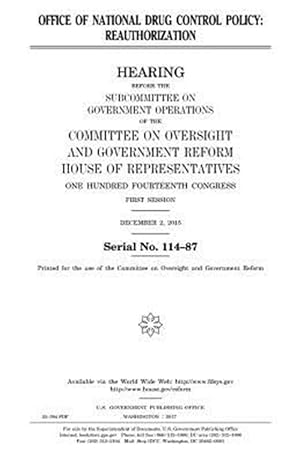 Seller image for Office of National Drug Control Policy : Reauthorization for sale by GreatBookPrices