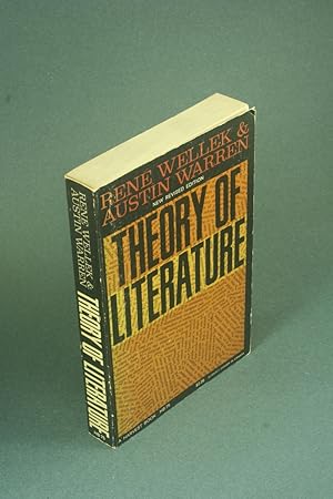 Image du vendeur pour Theory of Literature. New Revised edition mis en vente par Steven Wolfe Books