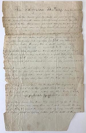 "California Brothers" Copied in Manuscript by T.F. Rodenbaugh December 1857
