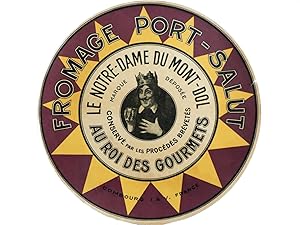 1920's French Cheese Label, Fromage Port-Salut, Le Notre-Dame du Mont-Dol