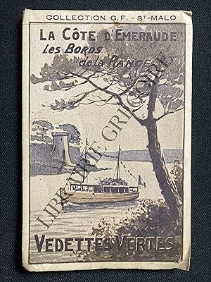 CARNET DE 12 CARTES POSTALES-LA COTE D'EMERAUDE LES BORDS DE LA RANCE-VEDETTES VERTES