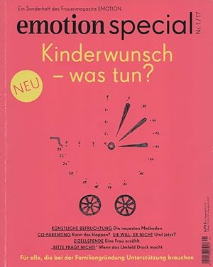 Bild des Verkufers fr Emotion Special Nr. 1/17: Kinderwunsch - was tun? zum Verkauf von Buch von den Driesch