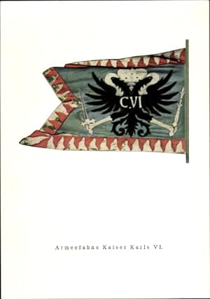 Ansichtskarte / Postkarte Armeefahne Kaiser Karls VI., HRR, Heraldik