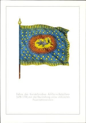 Ansichtskarte / Postkarte Fahne kursächsisches Artillerie Bataillon 1678-1730