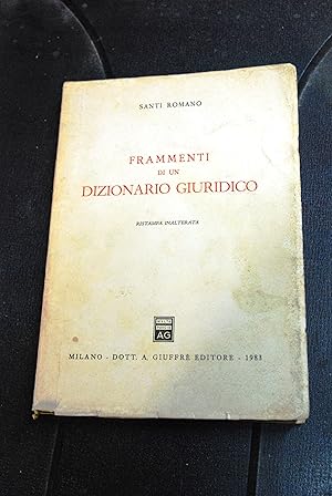Seller image for frammenti di un dizionario giuridico for sale by STUDIO PRESTIFILIPPO NUNZINA MARIA PIA