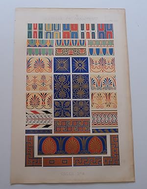 The Grammar of Ornament - The complete- GREEK SECTION- 8 plates. The large folio edition - the fi...