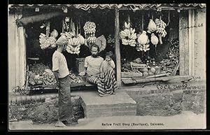 Ansichtskarte Colombo, Native Fruit Shop