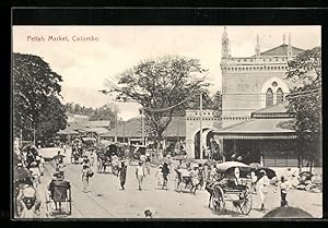 Ansichtskarte Colombo, Pettah Market