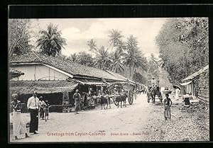 Ansichtskarte Colombo, Street Scene, Grand Pass, Strassenleben