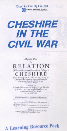 Bild des Verkufers fr Cheshire in the Civil War (Learning Resource Pack) zum Verkauf von WeBuyBooks