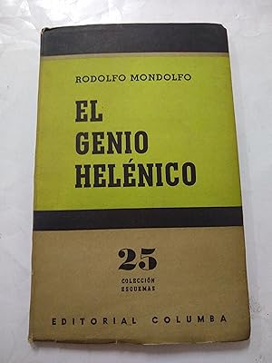 Imagen del vendedor de El genio helenico a la venta por Libros nicos