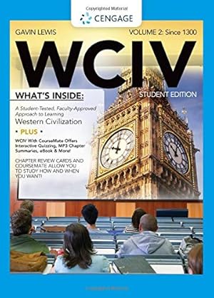 Image du vendeur pour WCIV, Volume II (with Review Cards and History CourseMate with eBook, Wadsworth Western Civilization Resource Center 2-Semester Printed Access Card) mis en vente par savehere619