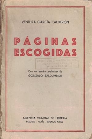 Imagen del vendedor de PGINAS ESCOGIDAS a la venta por Librera Torren de Rueda