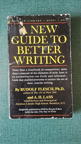 Image du vendeur pour A New Guide to Better Writing mis en vente par Homeless Books