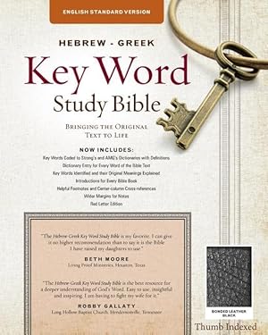 Bild des Verkufers fr The Hebrew-Greek Key Word Study Bible: ESV Edition, Black Bonded Leather Indexed zum Verkauf von moluna