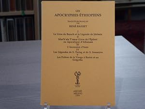 Imagen del vendedor de LES APOCRYPHES ETHIOPIENS. Traduits en franais par Ren BASSET. I  V. Le Livre de Baruch et la Lgende de Jrmie - Mas'h'afa T'omas ( Livre de l'Epitre ) ou Apocalypse d'Athanase - L'Ascension d'Isaie - Les Lgendes de S. Tertag et de S. Sousnyos - Prir a la venta por Tir  Part