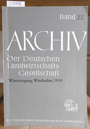 Bild des Verkufers fr Vortrge der Wintertagung Wiesbaden, 12. bis 16. Januar 1959. zum Verkauf von Versandantiquariat Trffelschwein