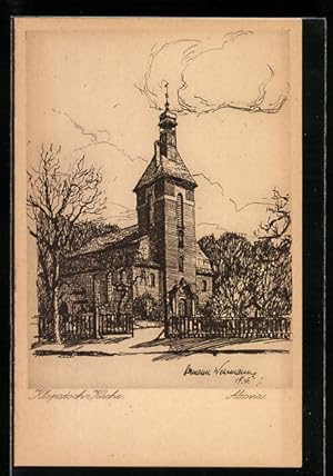 Bild des Verkufers fr Ansichtskarte Hamburg-Altona, Partie an der Klopstock-Kirche zum Verkauf von Bartko-Reher