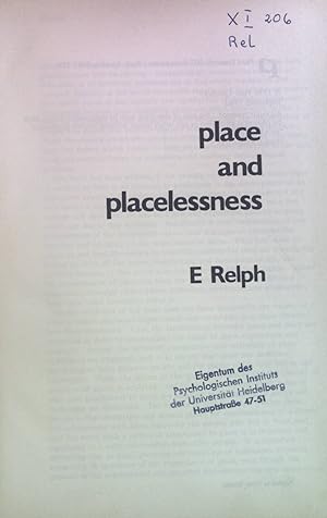Immagine del venditore per Place and Placelessness Research in Planning and Design, 1 venduto da books4less (Versandantiquariat Petra Gros GmbH & Co. KG)