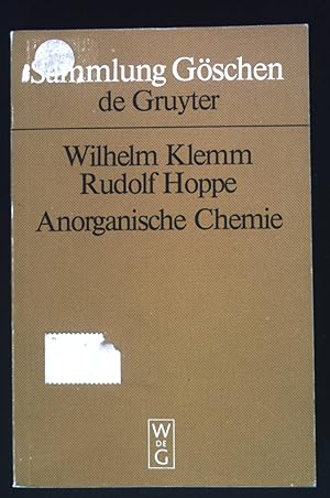 Bild des Verkufers fr Anorganische Chemie. Sammlung Gschen ; 2623 zum Verkauf von books4less (Versandantiquariat Petra Gros GmbH & Co. KG)