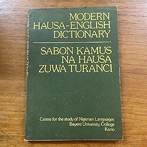 Immagine del venditore per Modern Hausa-English Dictionary venduto da Blackwood Books