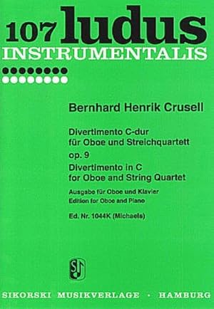 Bild des Verkufers fr Divertimento C-Dur op.9 frOboe und Streichquartett : fr Oboe und Klavier zum Verkauf von AHA-BUCH GmbH