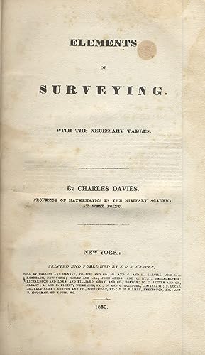 Elements of surveying. With the necessary tables