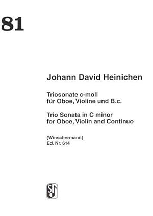 Bild des Verkufers fr Triosonate c-Moll für Oboe,Violine und Bc zum Verkauf von AHA-BUCH GmbH
