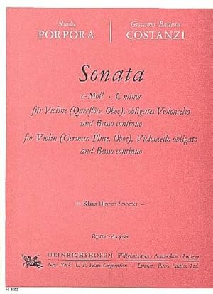 Bild des Verkufers fr Sonata c-Mollfr Violine, obligates Violoncello und Bc : Partitur und Stimmen zum Verkauf von AHA-BUCH GmbH