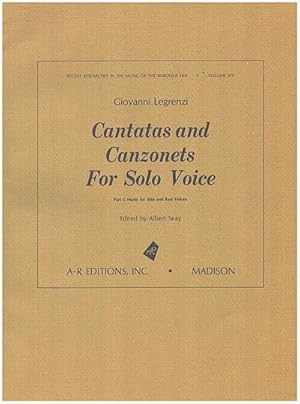 Bild des Verkufers fr Cantatas and Canzonets for solo voice vol.1 for alto and bass voices zum Verkauf von AHA-BUCH GmbH