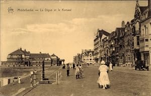 Bild des Verkufers fr Ansichtskarte / Postkarte Middelkerke Westflandern, Deich, Kursaal zum Verkauf von akpool GmbH