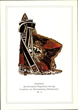 Ansichtskarte / Postkarte Standarte Kürassier Regiment Herzog Friedrich von Württemberg, Westpreu...