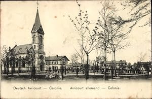 Bild des Verkufers fr Ansichtskarte / Postkarte Avricourt Allemand Deutsch Avricourt Meurthe et Moselle, Colonie, Kirche zum Verkauf von akpool GmbH