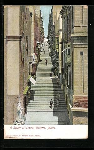 Ansichtskarte Valetta, A Street of Stairs