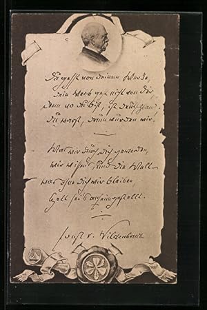 Ansichtskarte Bismarck mit Siegel und Kleeblatt