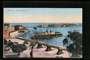 Ansichtskarte Malta, Saluting Battery