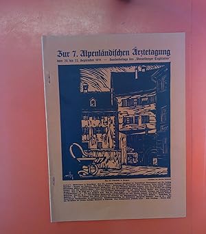 Seller image for Zur 7. Alpenlndischen rztetagung vom 20. bis 22. September 1931 - Sonderbeilage des Vorarlberger Tagblattes for sale by biblion2